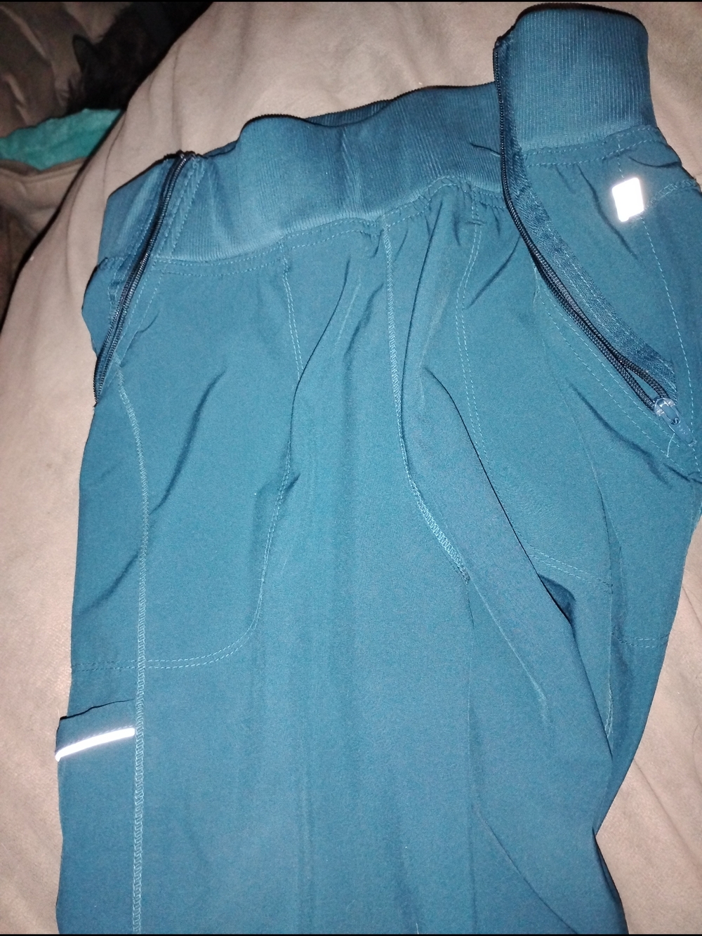 Cherokee Infinity Teal Athletic Joggers with Reflective Trim